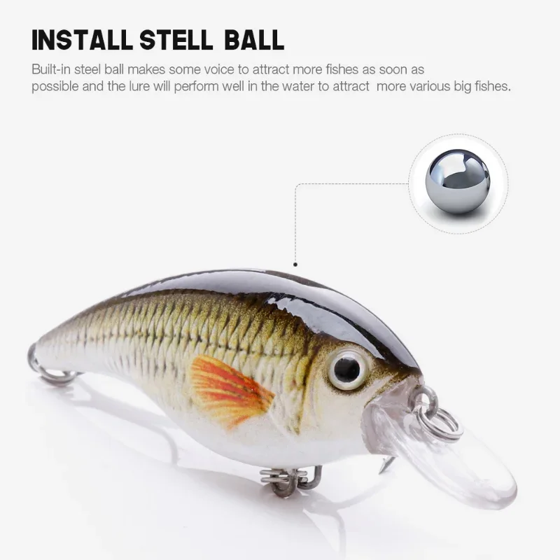 Señuelo cebo 6cm/10G HardBait simulación señuelo pequeño cebo gordo cebo de pesca de mar caliente - imagen 4