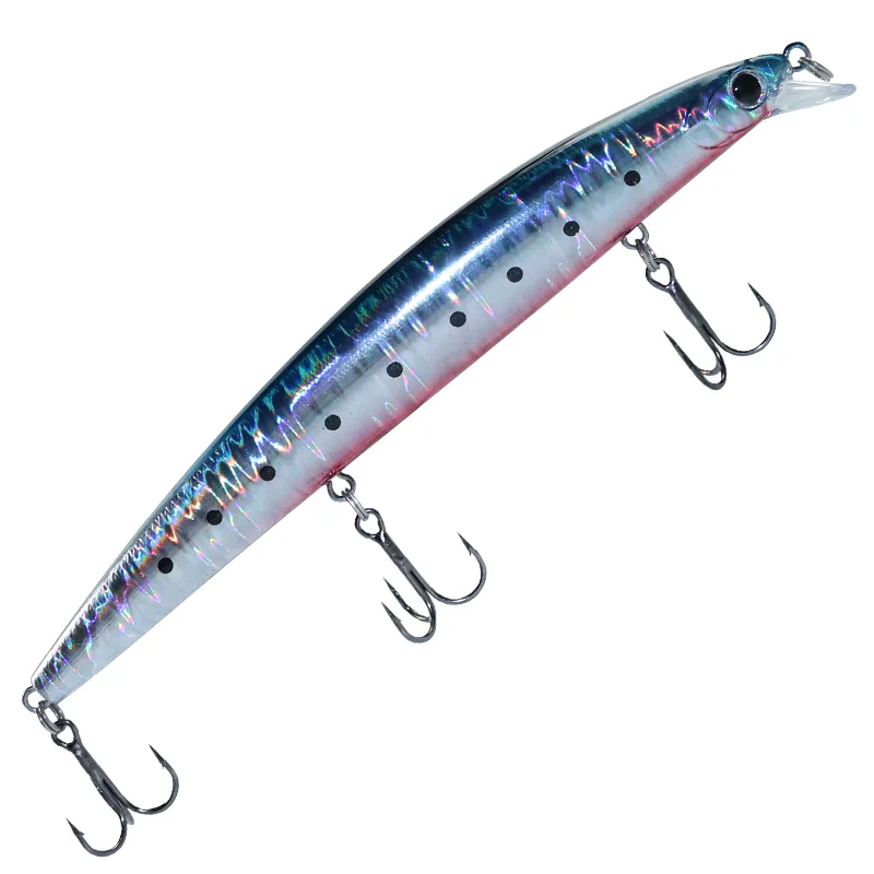 Señuelo de pesca Minnow 120mm 14,5g 140mm 21g agua salada lubina negra Lucio cebos duros de fundición larga - imagen 5