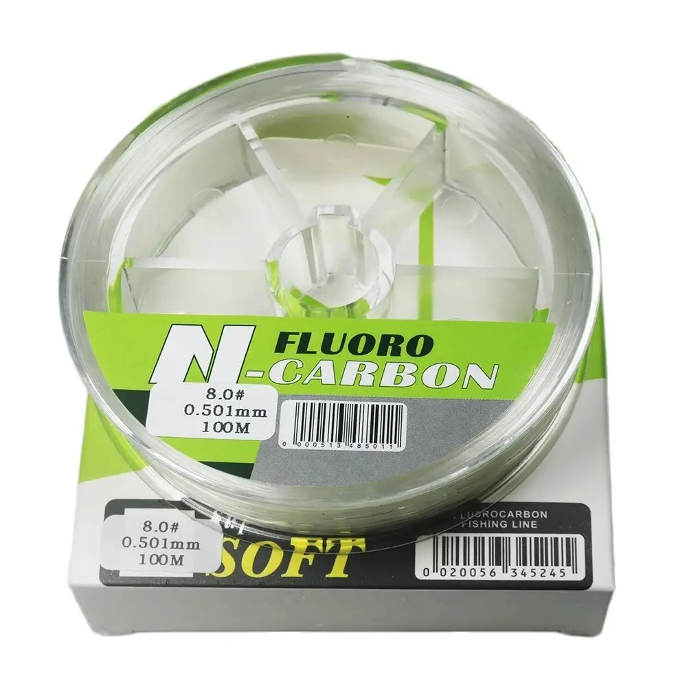Línea de pesca de fluorocarbono 100% de 100M, línea de fibra de carbono importada japonesa, línea de hundimiento monofilamento de 1-25kg, pesca en el mar - imagen 2