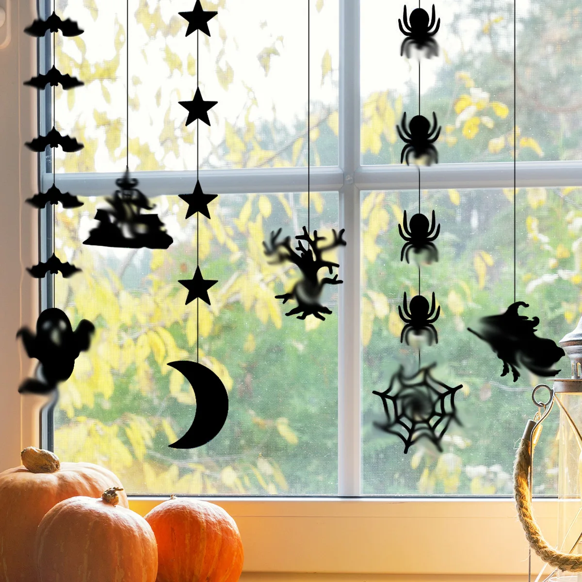 6 unids/set Halloween fantasma bruja colgante decoración hogar truco o trato accesorios Halloween DIY accesorios colgantes - imagen 2