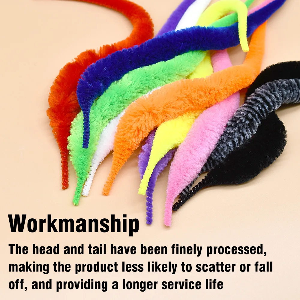 MNFT 10 Uds 9 "multicolor atado de moscas Magnum cola de dragón pesca con mosca de agua salada serpentinas de peces cebo Material de atado para Lucio Muskie - imagen 5