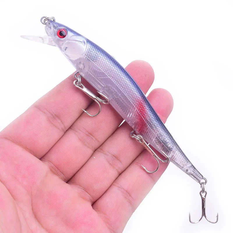 Señuelo de pesca de pececillo láser, 1 unidad, 11,5 cm, 13,5g, Wobblers, Crankbait, cebo duro de plástico Artificial con anzuelo, aparejos de pesca de lubina - imagen 3