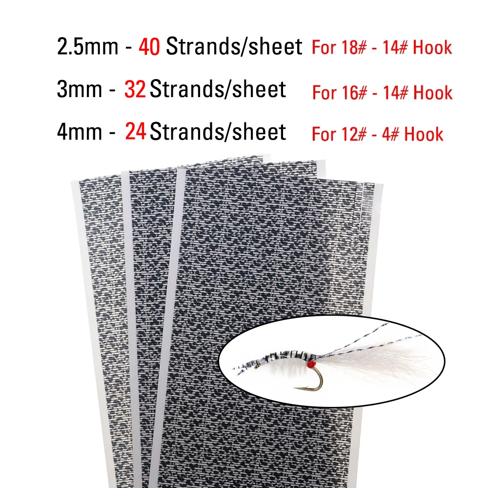 ICERIO-cinta elástica para envolver el cuerpo, película de filigrana sintética de 2,5mm, 3mm, 4mm, Mikkus y Caddis - imagen 3