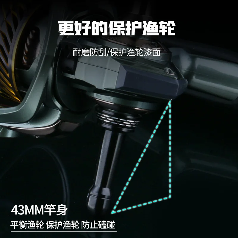 DEUKIO DIY tipo de bloqueo equilibrador ligero soporte de carrete giratorio ligero soporte de carrete de aleación de aluminio mango giratorio estabilizar - imagen 4