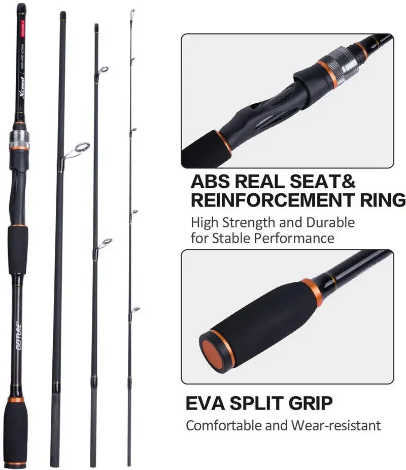 Goture Xceed moda 7 colores fibra de carbono Spinning Baitcasting señuelo caña 5-28g caña de pescar rápida M MH Power aparejos de pesca de viaje - imagen 3