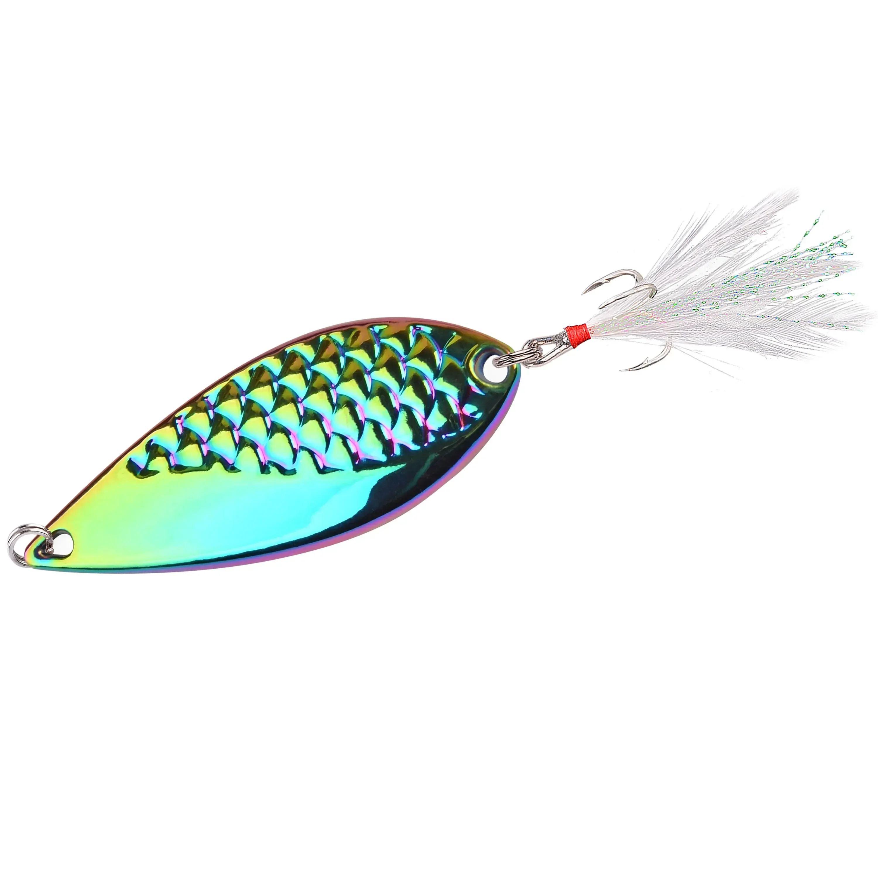 Señuelo de Pesca con lentejuelas y cuchara de Metal, 50g, 40g, 30g, 10g, 15g, 20g-2,5g, plantilla de sanguijuela, Wobbler, Crankbaits para Pesca con mosca, cebos duros - imagen 4