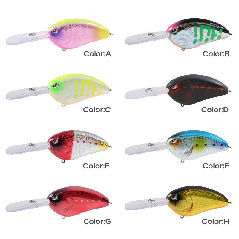LETOYO 29g/120mm Crankbait placa de lengua larga señuelo de manivela oscilante con anzuelos triples buceo profundo 3m señuelo de pesca de lubina y trucha - imagen 3