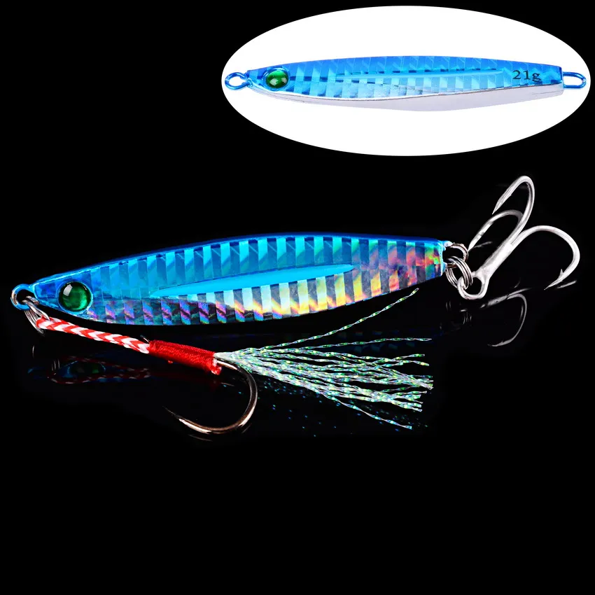 Señuelo de pesca con plantilla de Metal, 5/8 Uds., 7g-40g, cebo duro para pesca de lubina, aparejos de cebo para trucha, Jigging, plantillas de señuelos de agua salada - imagen 4