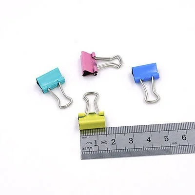 20X Clips de carpeta de Metal negro 15mm notas carta Clip de papel suministros de oficina encuadernación Clip de seguridad Prod - imagen 4