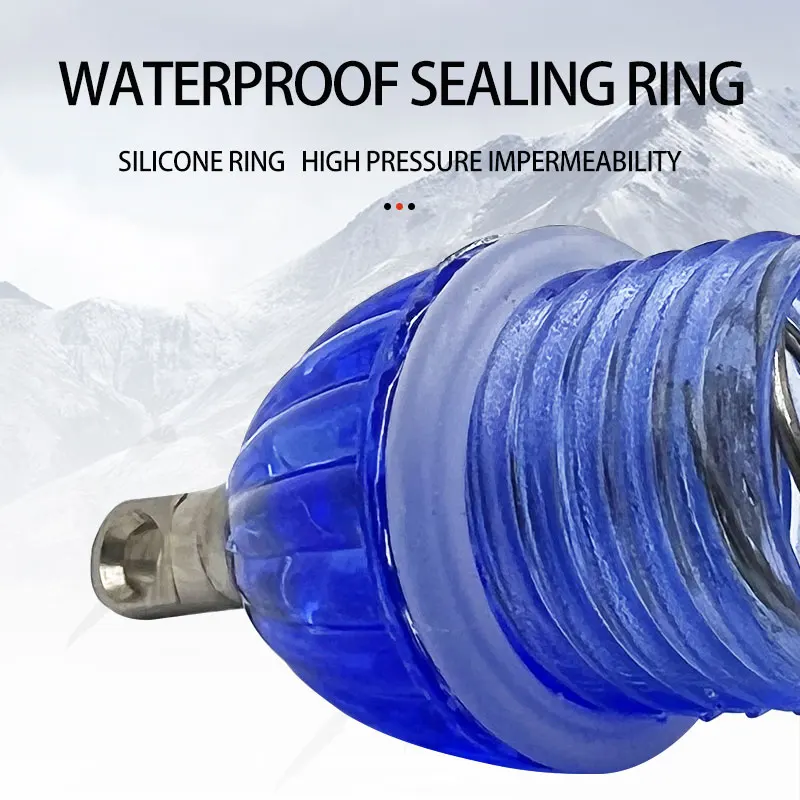 Señuelo de gancho de explosión LED, luz de pesca de gota profunda, plantilla de calamar, herramientas de pesca, equipo de lámpara intermitente subacuática - imagen 4