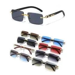 Gafas de sol retro estilo guepardo UV400 sin montura