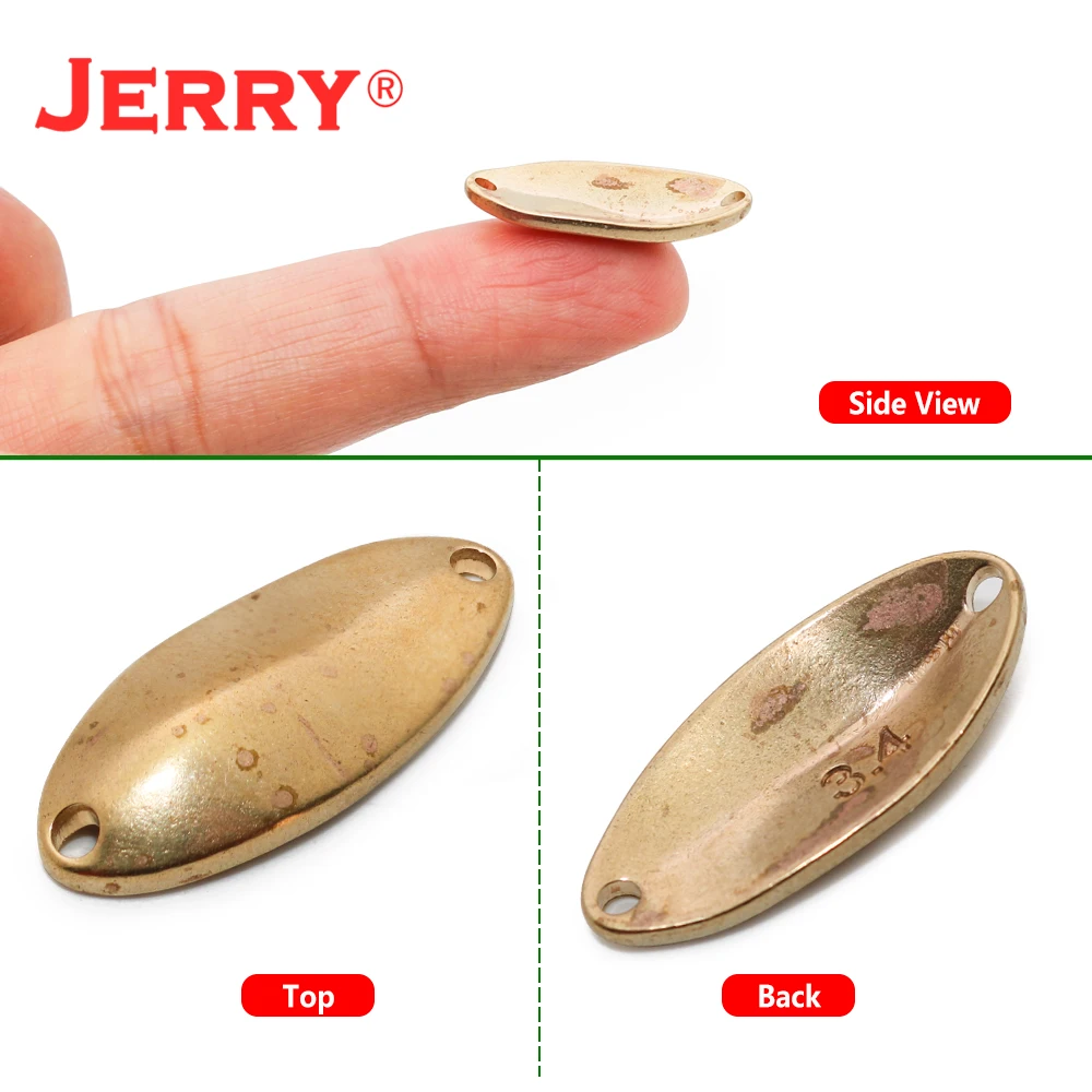 Jerry Orion 2g 2,8 3,4g Micro cucharas señuelo de Pesca cobre sin pintar área en blanco cucharas de trucha Arealure Pesca parpadeantes cuchara DIY - imagen 2