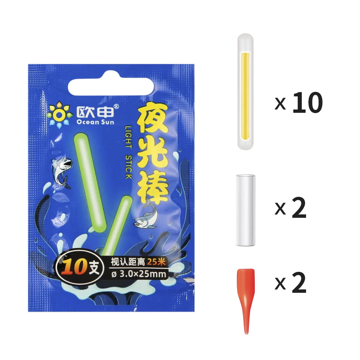 25/50 Uds flotador de pesca palo de luz fluorescente barra de luz flotador nocturno luz barra que brilla en la oscuridad lotes útiles aparejos de pesca - imagen 3