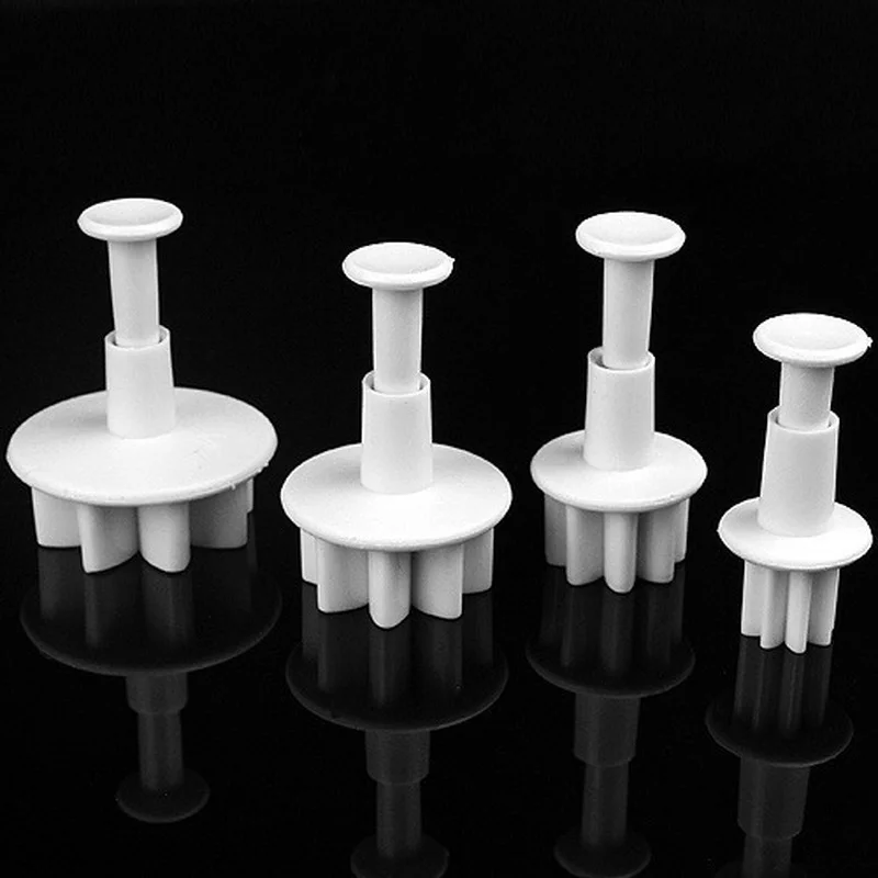 4 unids/set Margarita flor galleta girasol émbolo cortador utensilio para pastel de Fondant herramientas de decoración de pasteles de Navidad - imagen 5
