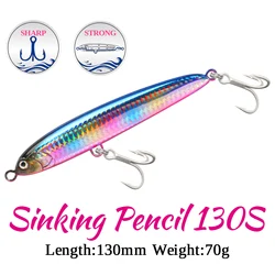 TSURINOYA Offshore Stickbait lápiz 130S señuelo hundido 130mm 70g SW juego atún GT agua salada juego grande cebos duros