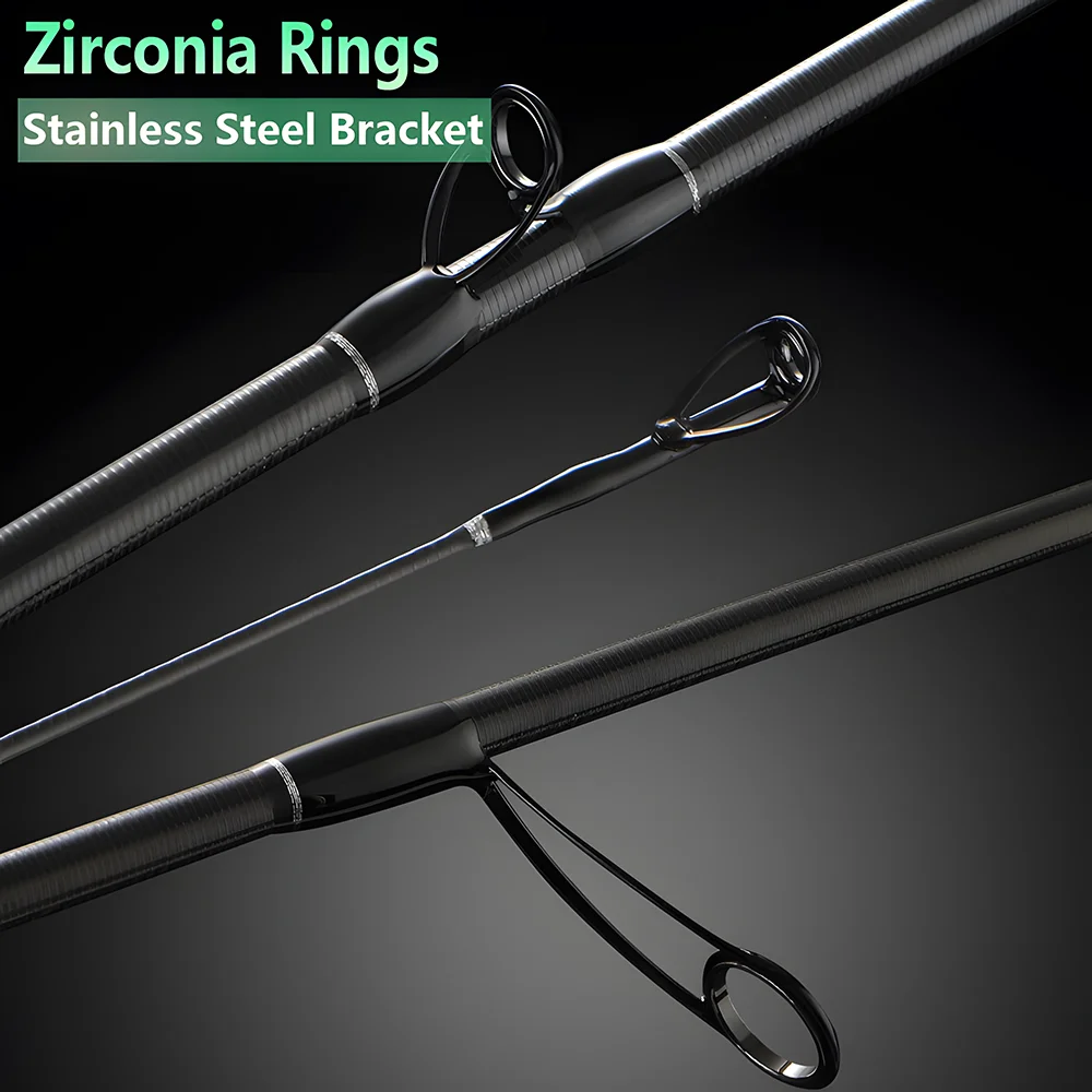 Caña de pescar ultraligera con señuelo de fibra de carbono T1100 para carpa, lubina, trucha, L ML M MH 1,8 m 1,98 m 2,04 m, caña de pescar giratoria - imagen 5