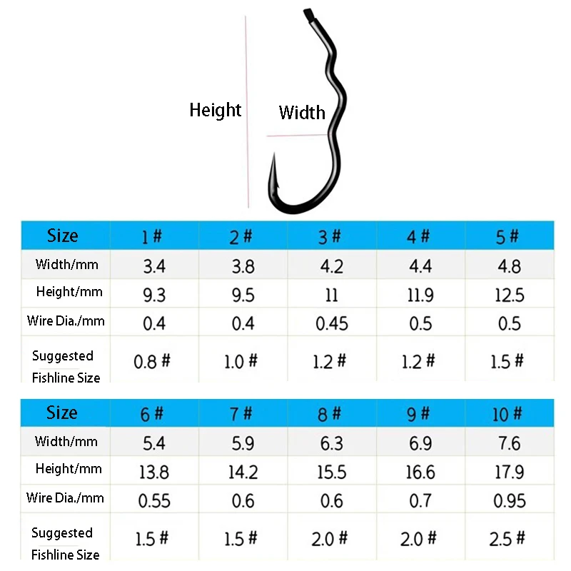 Anzuelo de Pesca en hielo para invierno, accesorio con tapa automática, anticaída, para carpa, 50 piezas, 1 #-10 # - imagen 4