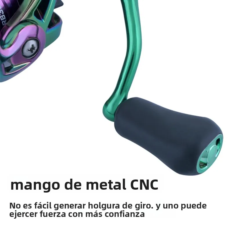 Huidiao carrete giratorio colorido Zero Play serie 2000-7000 12KG potente carrete de pesca con señuelo de arrastre 3 + 1BB para fundición suave - imagen 5