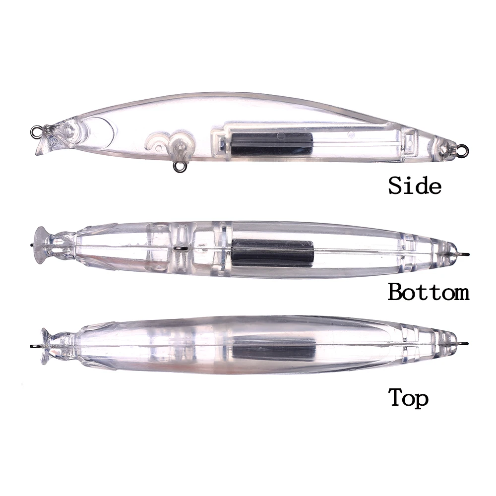 Chan'sHuang-Cebo en blanco sin pintar de 20 piezas, 12,5 cm, 18,4g, Popper de fundición larga, aparejo de señuelo de pesca Artificial hecho a mano - imagen 3