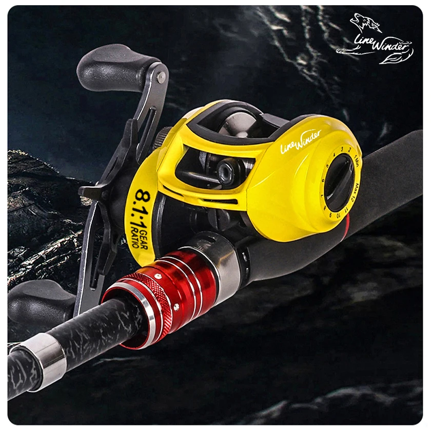 Carrete de pesca silencioso, carrete de Baitcasting rentable, diseño ligero, ideal para pesca en agua salada/dulce LIND WINDER - imagen 3