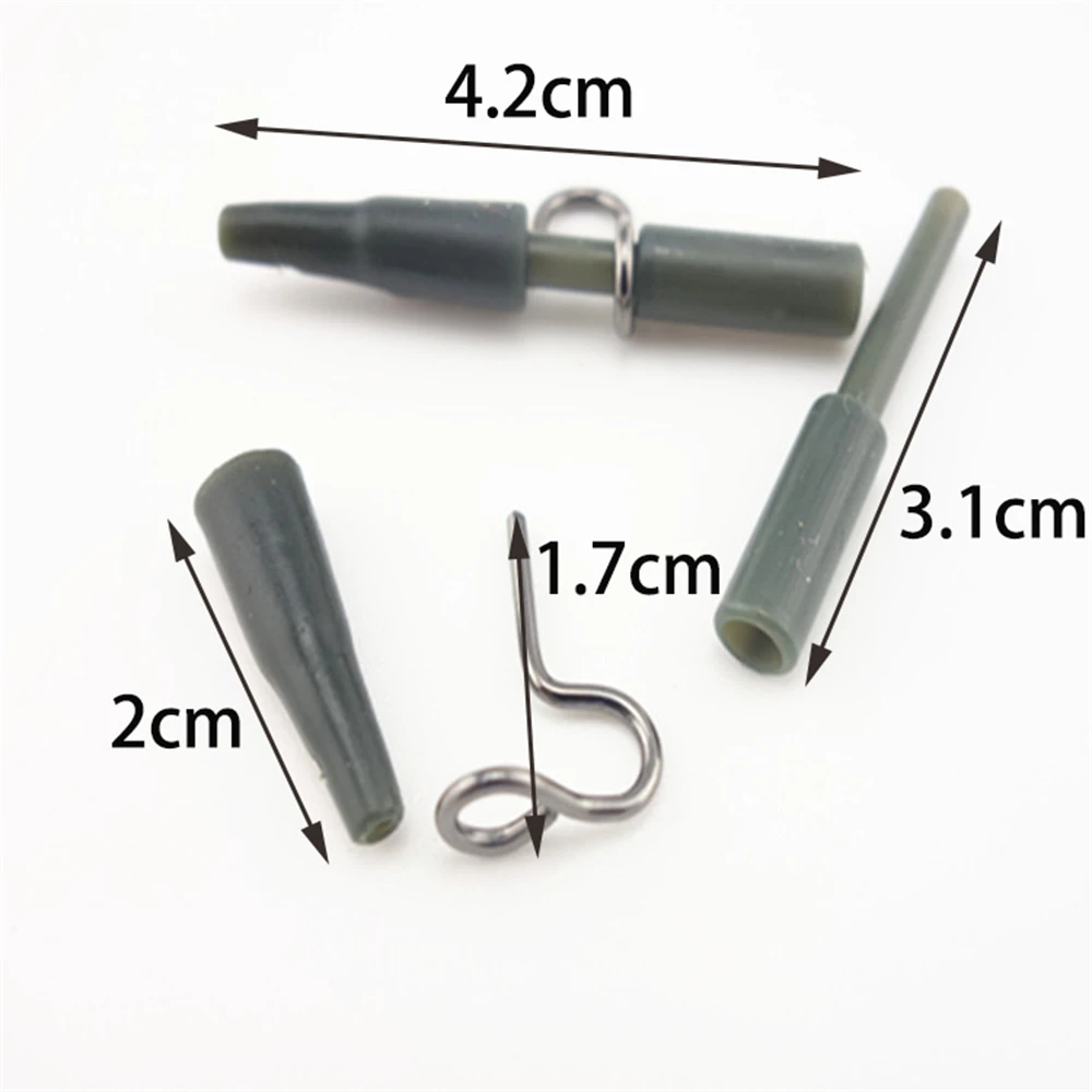 500 juegos de accesorios de Pesca, juegos de clips de seguridad, conector giratorio de cambio rápido, cables de peso, equipo de Pesca de carpa, aparejos de Pesca - imagen 5