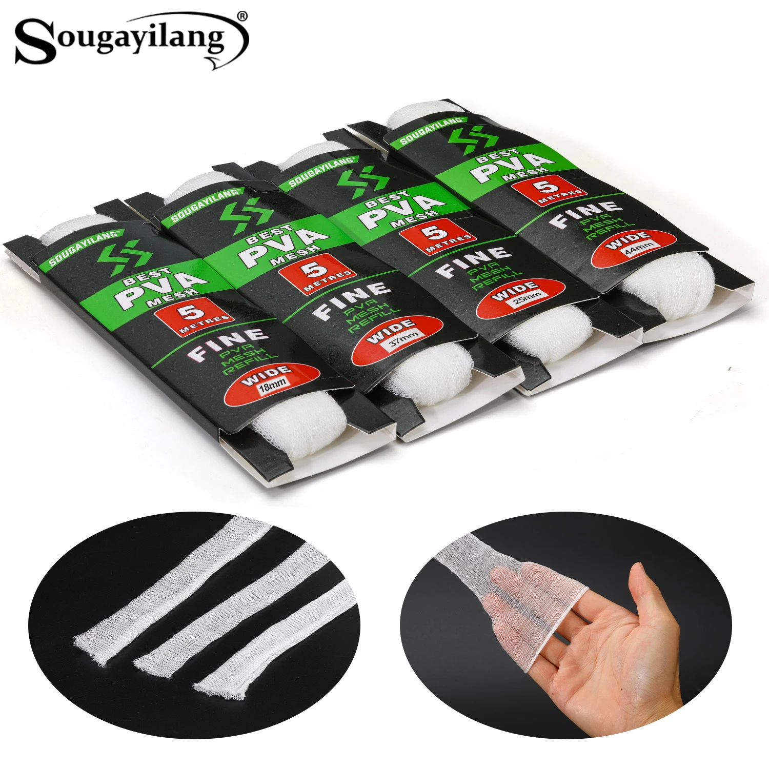 Sougayilang Red de cebo PVA soluble para pesca carpa