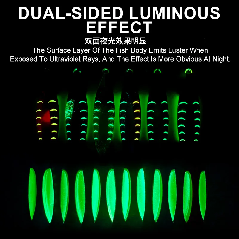 TEASER J152 100g 150g 200g 250g Zoutwater Lichtgevende Vissen Metalen Jigging Lokken Isca Pesca Lange casting Zinkende Metalen Jig Aas - imagen 2