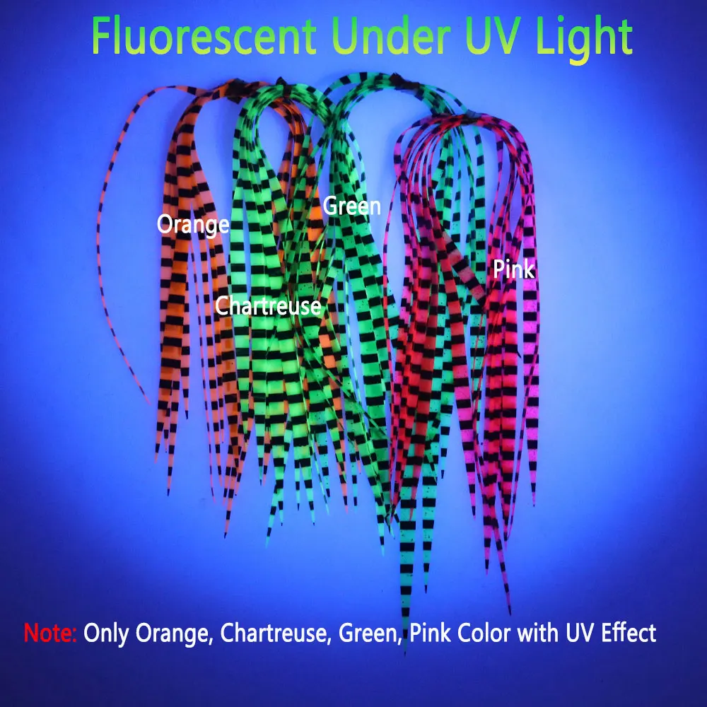 Bimoo-falda de goma de silicona de 60 piezas ~ 600 piezas, cebo giratorio para remolque, Material de atado de plantilla, pargo, Jigging, accesorio de señuelo de pesca - imagen 5