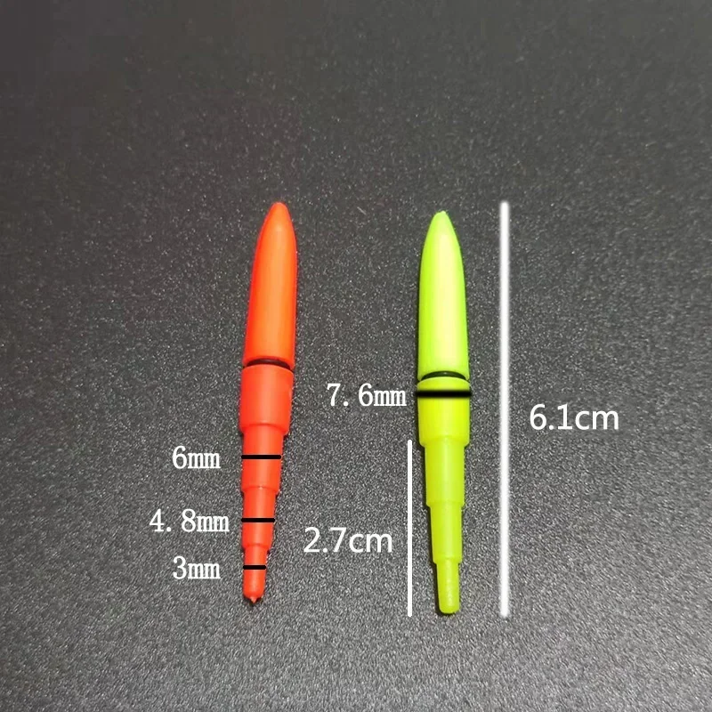 20 unids/lote Lightstick rojo/verde LED palo eléctrico flotador de pesca luminoso trabajo con CR425 accesorio de aparejos de pesca nocturna D019 - imagen 4