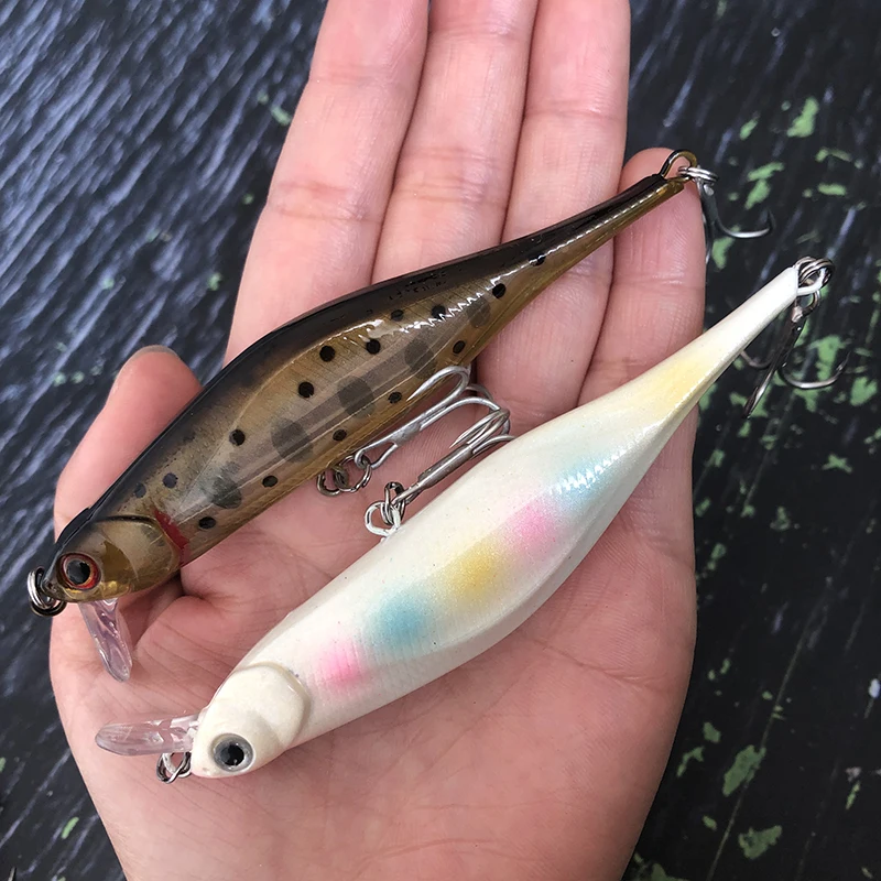 Señuelos de Pesca de pececillo suspendido, 100mm, 12g, Wobbler para lubina, trucha, agua salada, cebo duro Artificial de plástico, accesorios de Pesca - imagen 4