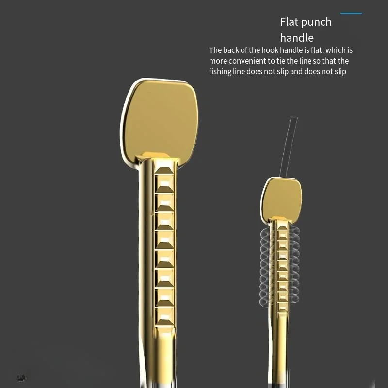 Gancho de pesca duro engrosado de doble ranura de acero de tungsteno, que puede penetrar rápidamente y no se cae fácilmente para la pesca al aire libre - imagen 3