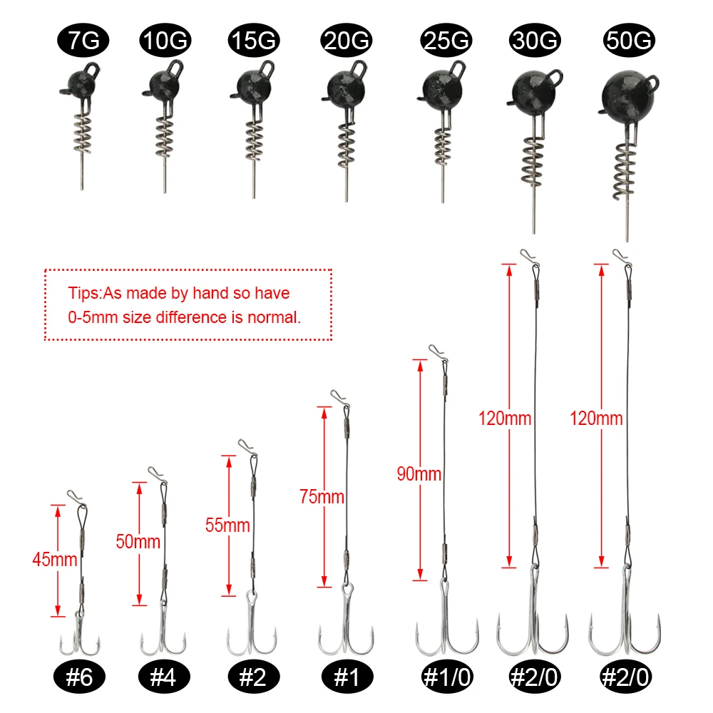 Spinpoler-plataforma de pesca Spinpole Stinger con conector de tornillo de resorte helicoidal, juego para cebo blando, sábalo, anzuelo triple de acero, perca de lubina - imagen 4