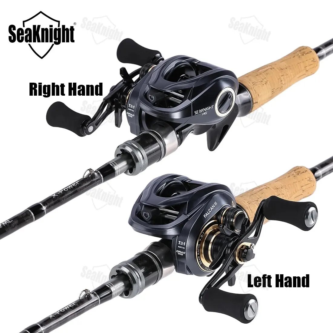 SeaKnight-carrete de Baitcasting serie FALCAN III, ultraligero, 180g, arrastre máximo, 15lb, fundición larga, alta velocidad, 7,3: 1, 8,1: 1 - imagen 5