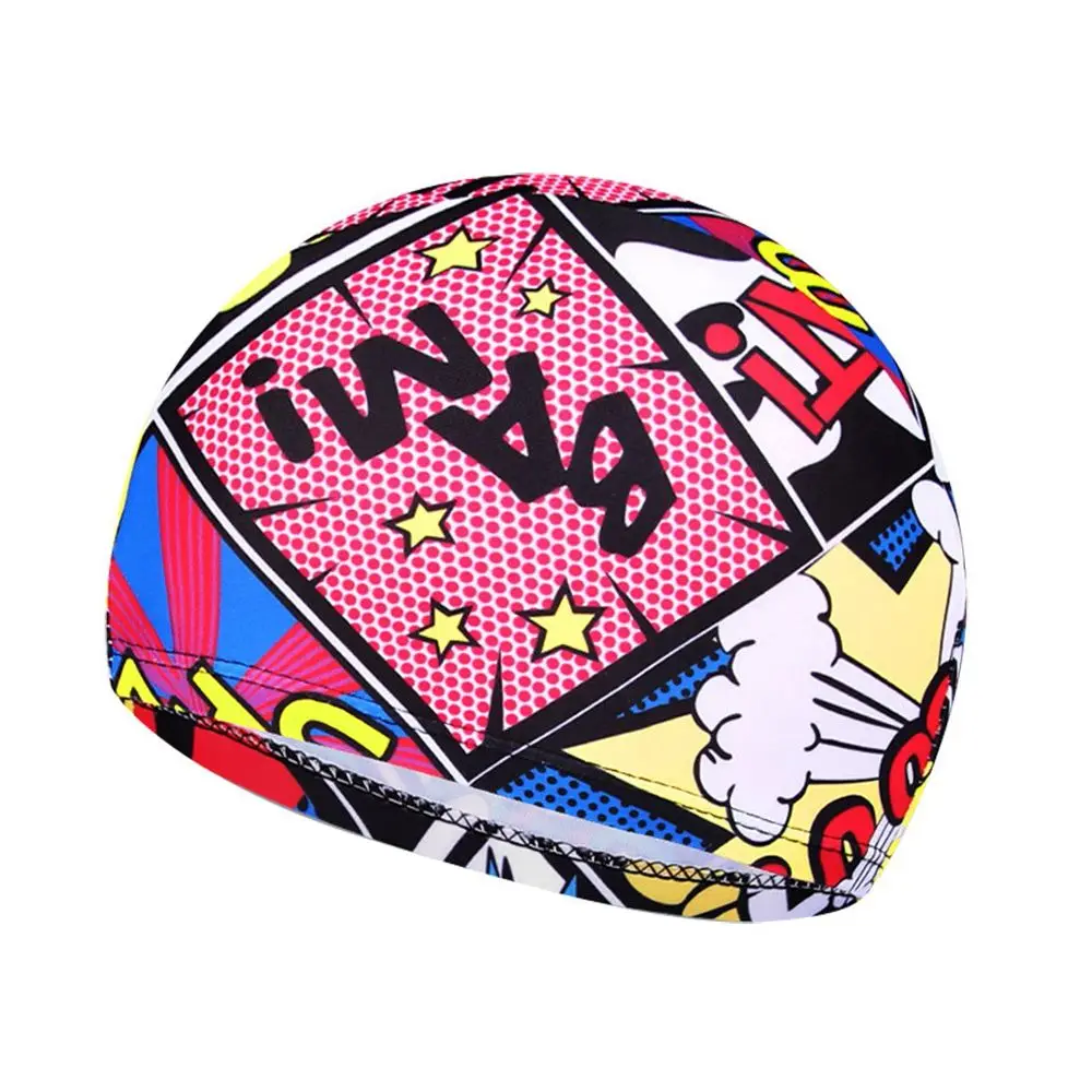 Gorro de baño con estampado de flores para hombre y mujer, gorro deportivo de pelo largo para natación, piscina, turbante elástico, accesorio deportivo, 1 unidad - imagen 3