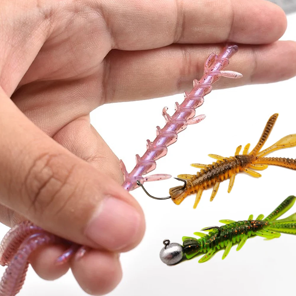 Vinilos flotantes para carpa – Swimbaits silicona con forma de camarón - imagen 3