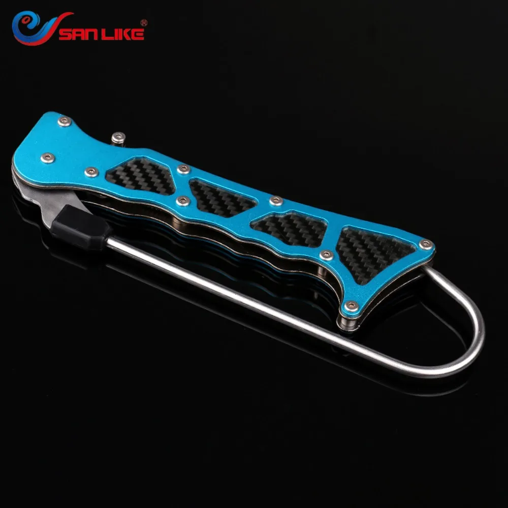 Gancho de pera de pesca telescópico, gancho de acero inoxidable de carbono, gancho acónico, agarre de pescado, labio plegable, anzuelos de plantilla portátiles, pesca en el mar, nuevo - imagen 5