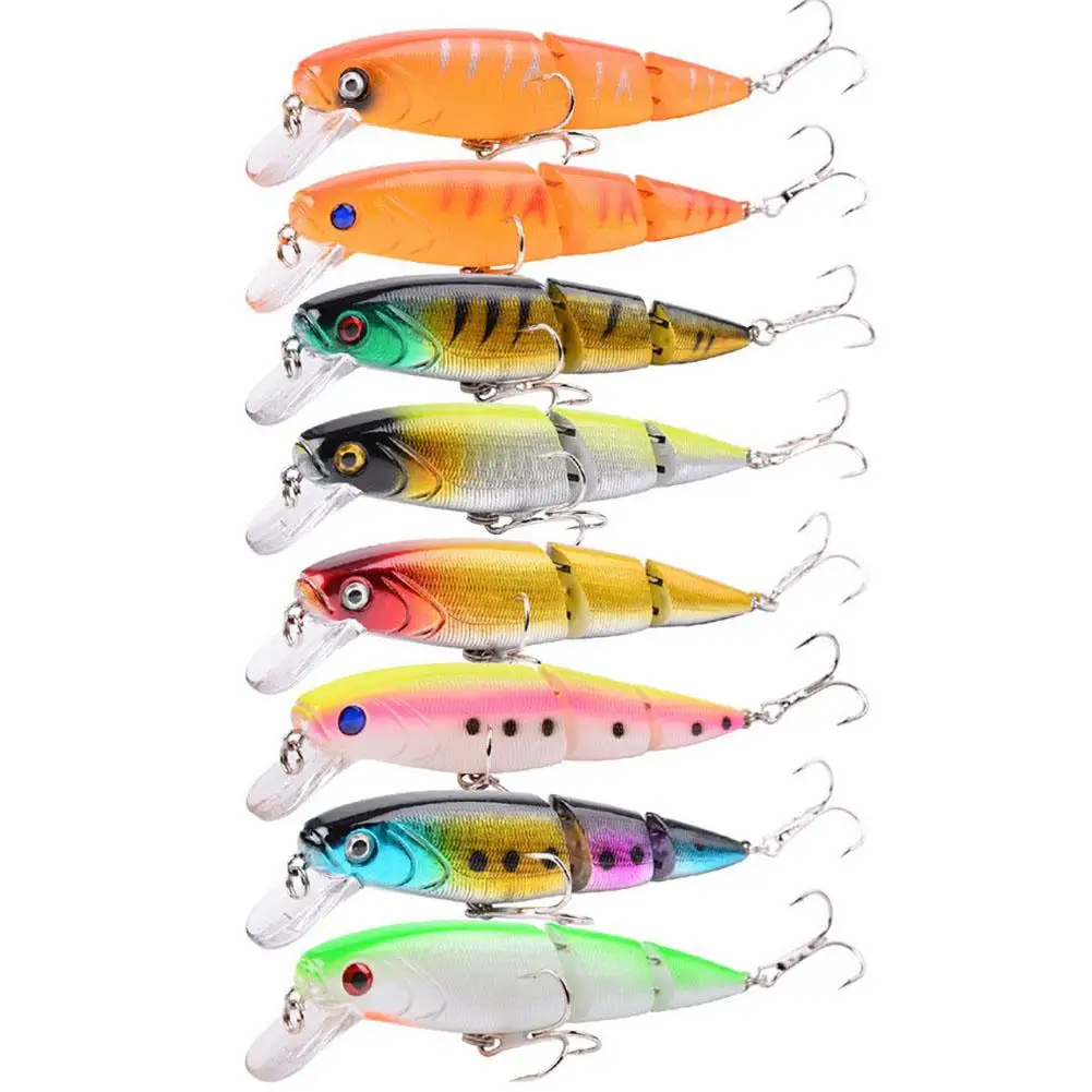 Señuelos de Pesca para lubina y trucha, cebos de natación multiarticulados, señuelos biónicos de hundimiento lento, 8 colores, 11cm/15g - imagen 3