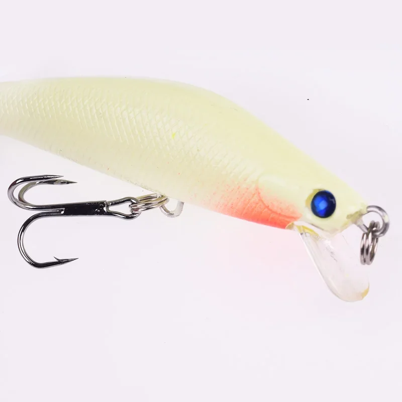 Señuelo luminoso para pesca nocturna, cebos duros artificiales de 8cm y 8,5g con 6, 1 ud. #   Anzuelos triples Isca para Bass Pike Carp Crankbaits - imagen 5
