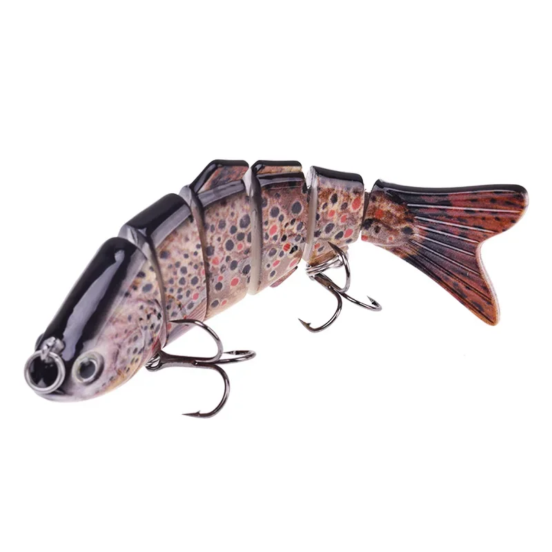 1 Pc pesca Wobbler realista 6 segmentos Swimbait 9,5 cm 20g Crankbait señuelos de hundimiento lento Isca cebo duro Artificial aparejos de pesca - imagen 2