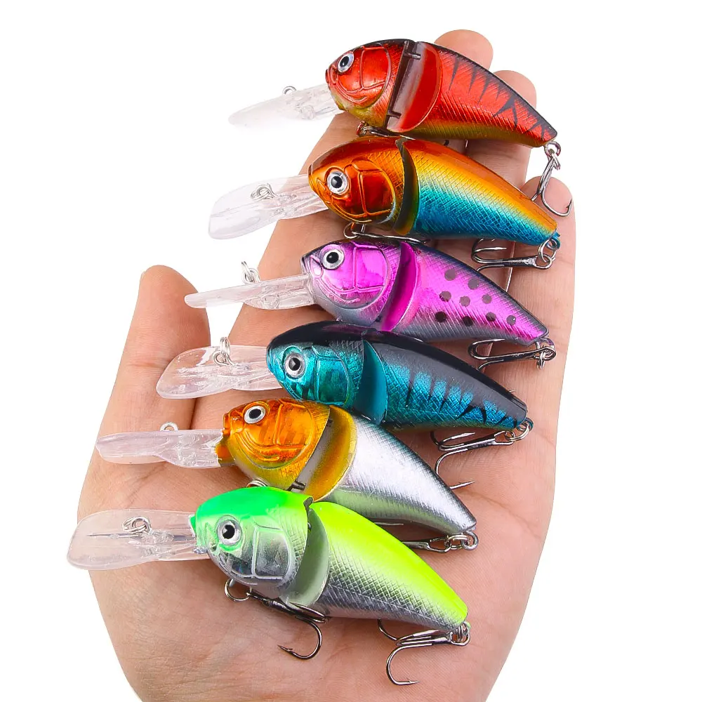 Crankbait de 14,3g, 8,5 cm, cebo duro con manivela para lubina, Lucio, carpa, señuelo de Pesca Artificial, aparejos de Pesca, ojos 3D, 1 ud. - imagen 2
