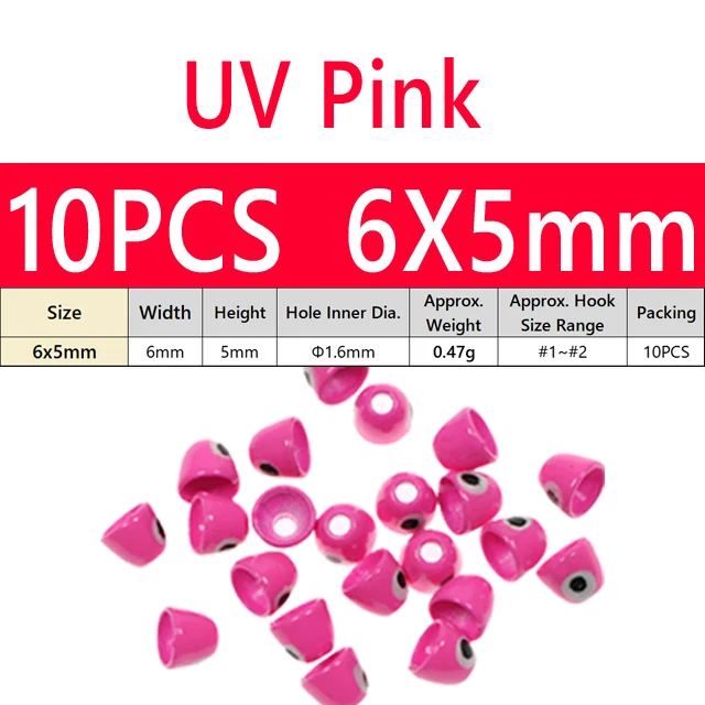 10PCS 6x5mm Pink