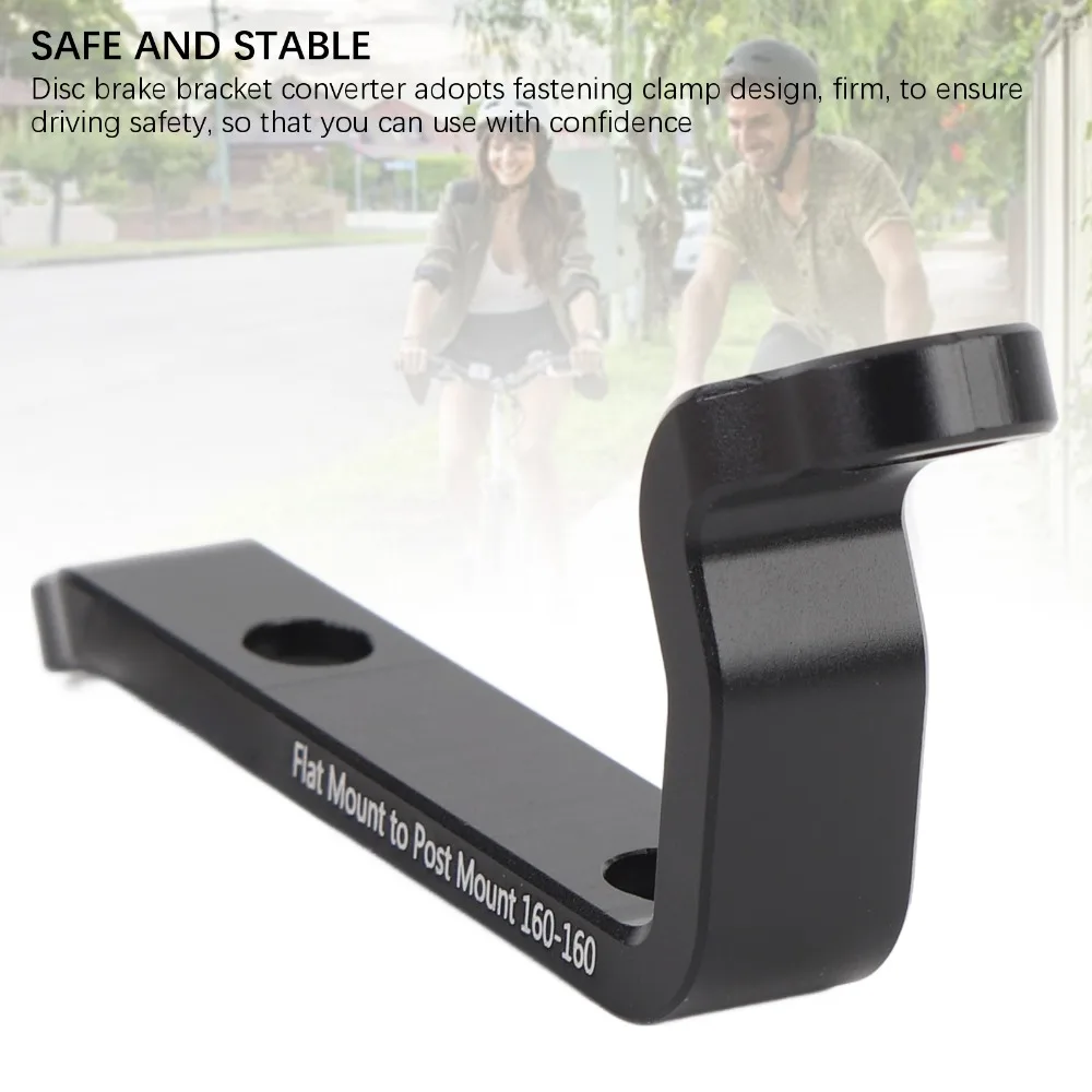 Adaptador de Freno de Disco de Aleación de Aluminio con Pernos, Adaptador de Rotor de Freno de Disco Delantero y Trasero de Montaje Posterior a Plano, Fácil Instalación, 160 mm - imagen 5
