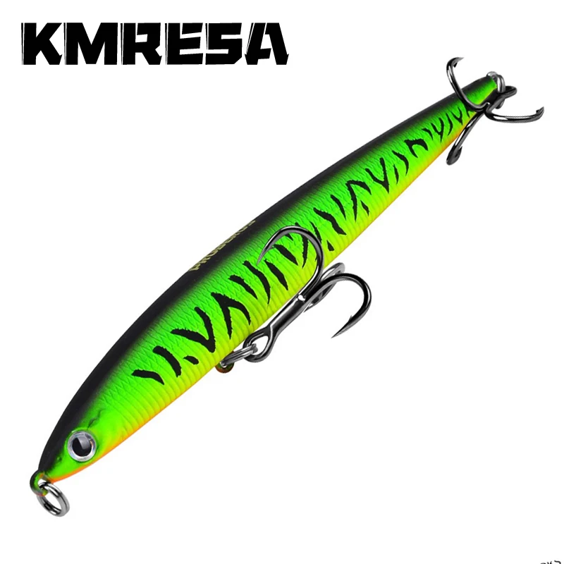 Señuelos de pesca de 13,2 cm, 25,4g, pececillo que se hunde, Crankbait, aparejos de pesca de lubina, anzuelo triple, cebo duro de pesca Artificial, 1 ud.