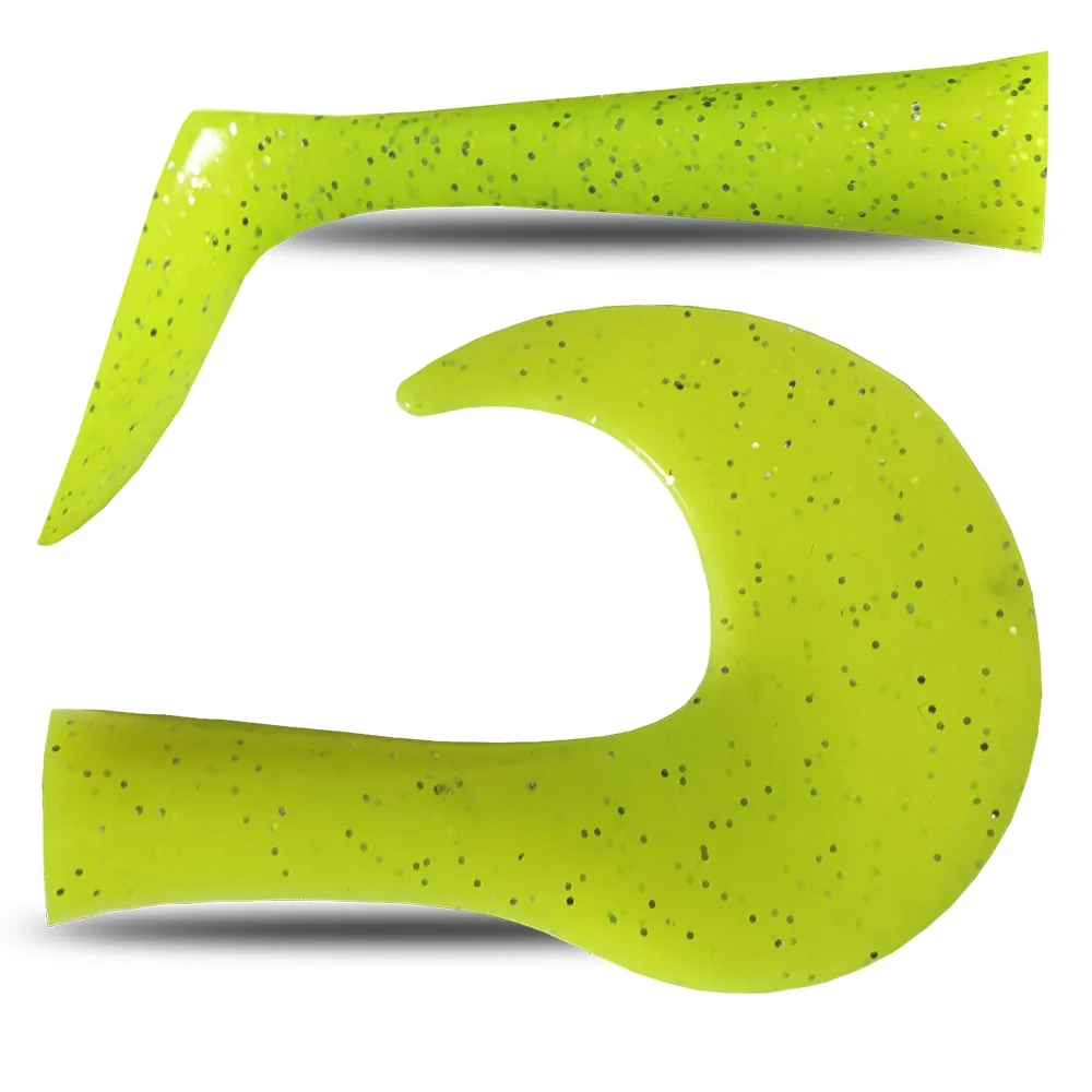 TOP TACKLE INDUSTRIES 4 colores 120 Jerk Bait combinado con una cola de pez de goma suave de PVC en forma de T y cola rizada - imagen 5