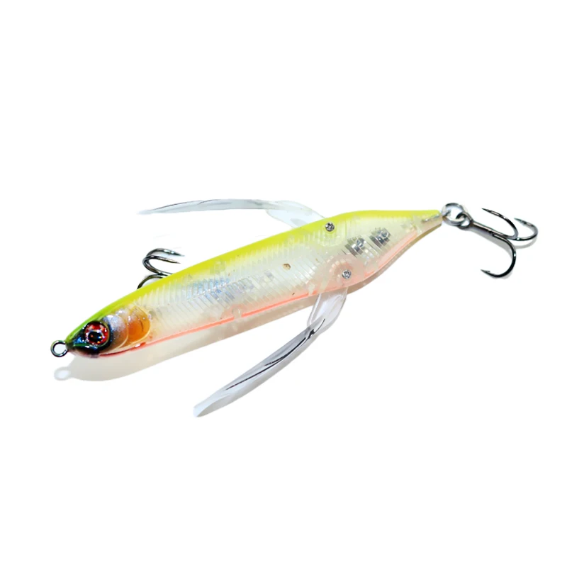 SWOLFY Topwater-señuelo de lápiz de 80mm, 6,5g, Minnow Crankbait Spinner Buzzbait, plantilla de Metal, cebo de pesca para lubina, trucha, Wobblers - imagen 2