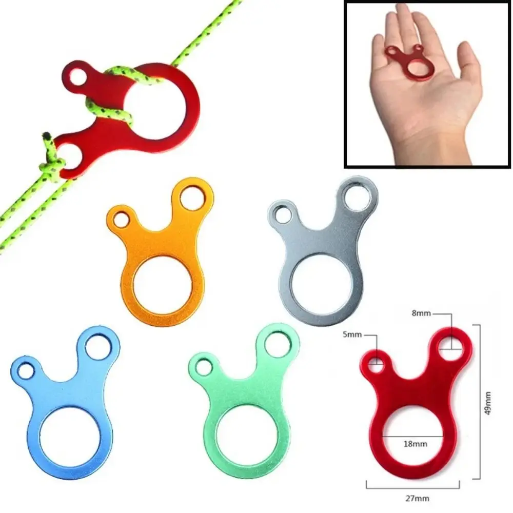 Hebilla de cuerda de viento ajustable para tienda de campaña, cuerda de fijación en forma de caracol, 5 piezas, 3 agujeros - imagen 4