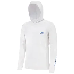 BASSDASH Sudadera con capucha de pesca con cordón UPF 50+ para hombre, camisetas con capucha de manga larga con protección solar UV para senderismo al aire libre FS33M