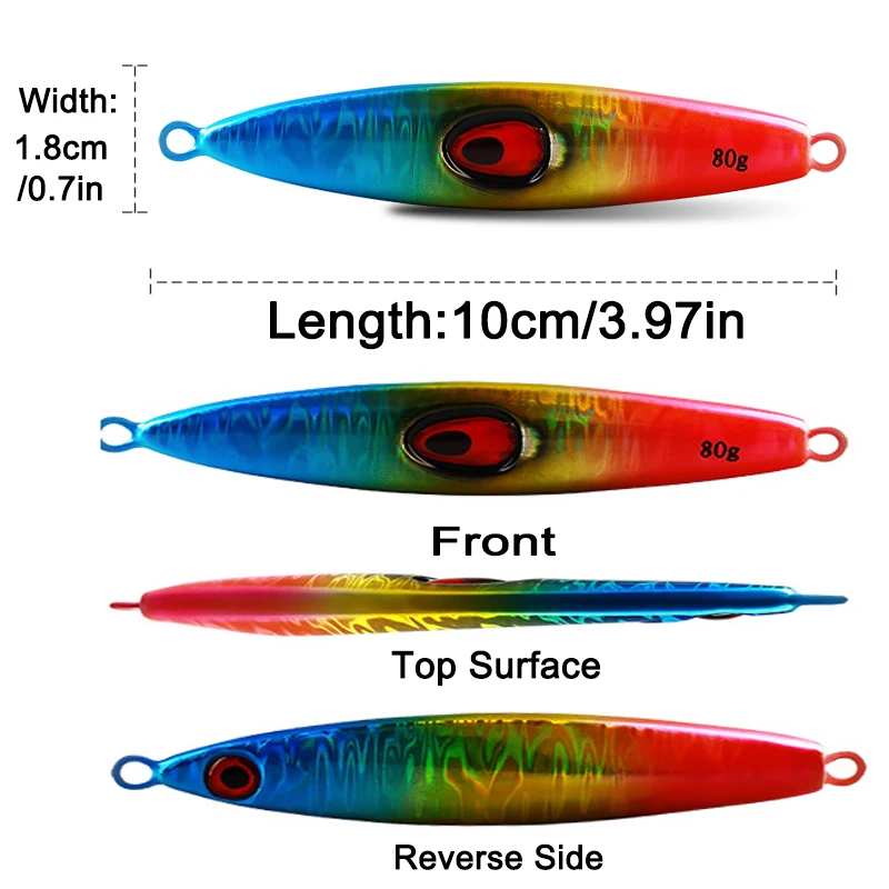 ZUKIBO mar pesca Jigs señuelo 20g 40g 60g 80gSlow Jigging Metal Jig señuelo cuchara Artificial cebo duro para aparejos de pesca de mar señuelos señuelo de pesca，señuelos de pesca en mar，señuelos de pesca ，pesca - imagen 5