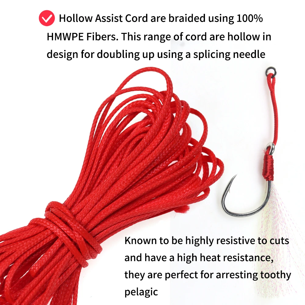 Elllv-sedal trenzado de PE de 5M y 16 hebras, cuerda de asistencia de núcleo hueco fuerte para encuadernación, anzuelo de Jigging, pesca de lanza de agua salada/de buceo - imagen 4