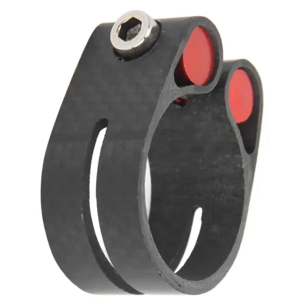 Abrazadera de Tija de Sillín de Bicicleta de Aleación de Aluminio, Ligera, Negra, de 31.8mm/34.9mm de Diámetro, para Tija de Sillín de Fibra de Carbono - imagen 5